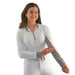 Cool and Comfortable White Sun Shirt with Glitter Bars - Equine Exchange Tack Shop