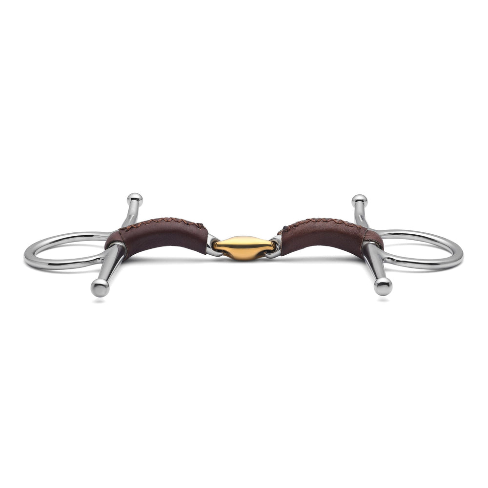 Full Cheek Lozenge Leather Covered Snaffle - Equine Exchange Tack Shop