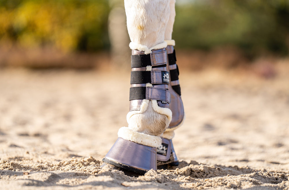 Spaceship Grey Bell Boots - Equine Exchange Tack Shop