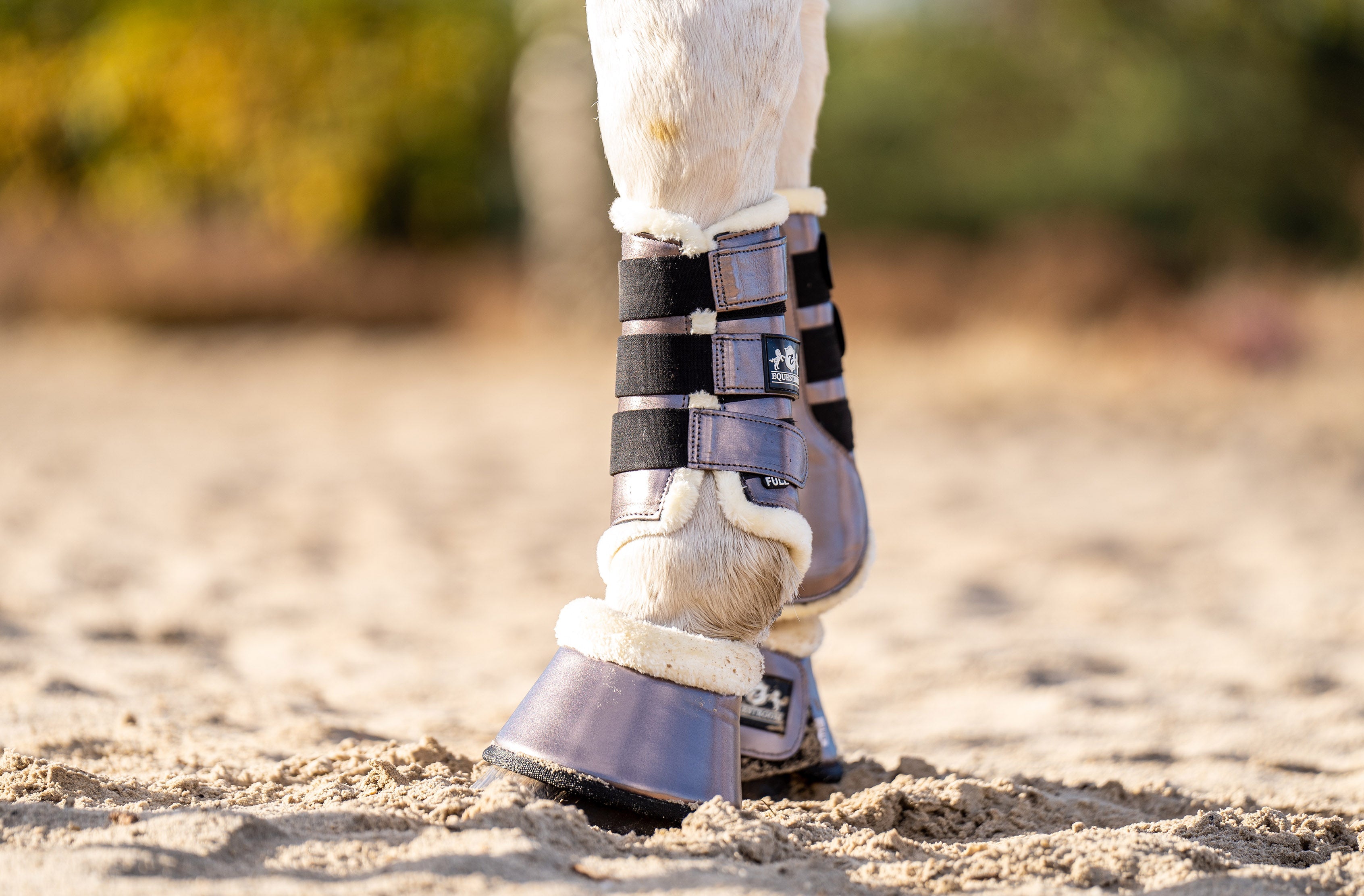 Spaceship Grey Brushing Boots - Equine Exchange Tack Shop