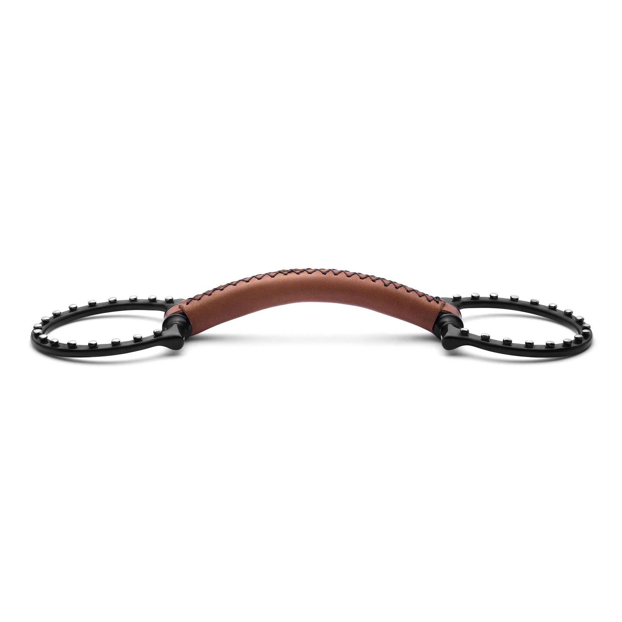 D-Ring Soft Leather Silver Dotted Snaffle - Equine Exchange Tack Shop