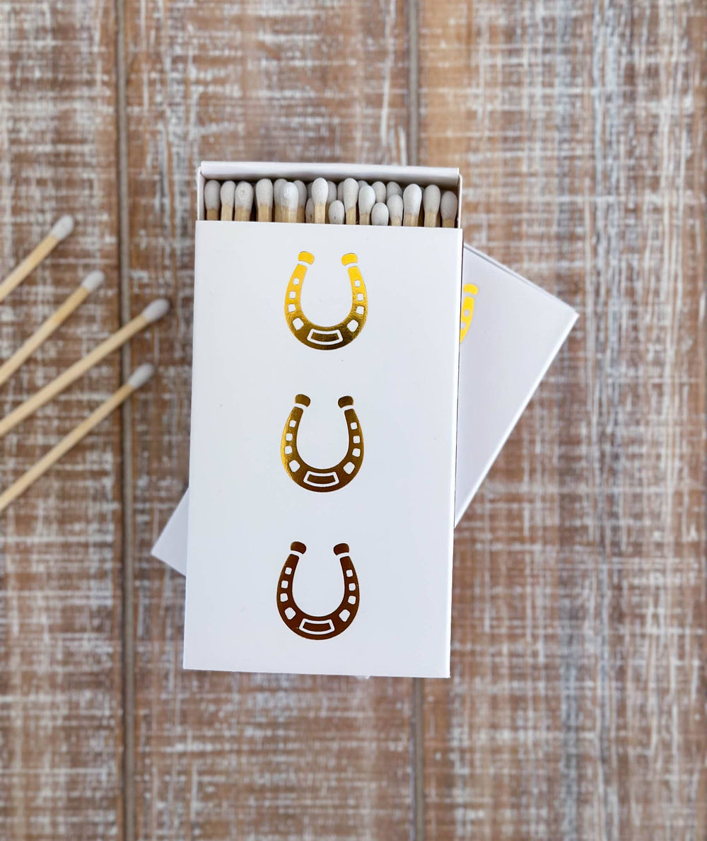 White Oversized Horseshoe Matches - Equine Exchange Tack Shop