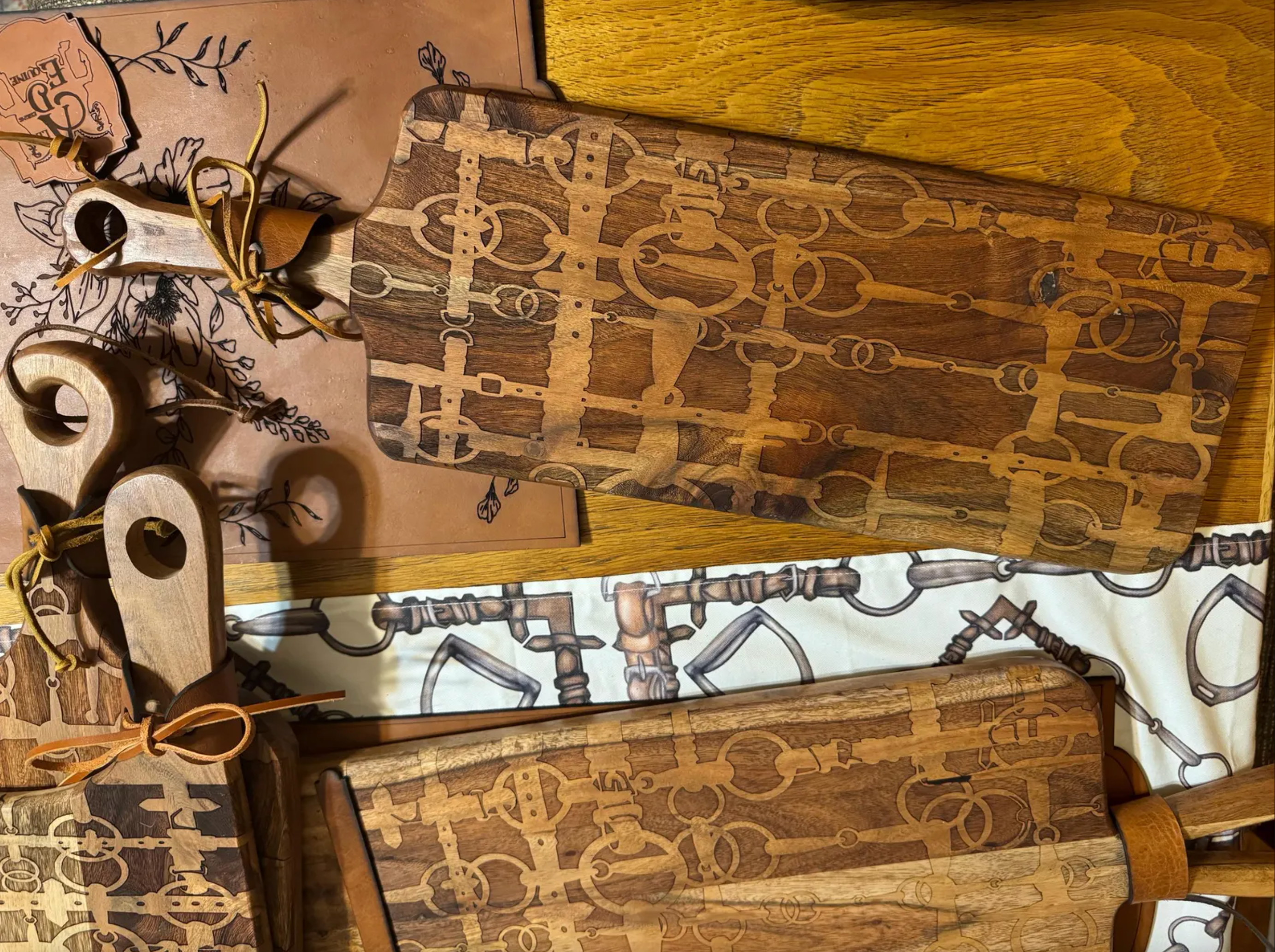 Snaffle Bit Engraved Charcuterie Board - Equine Exchange Tack Shop