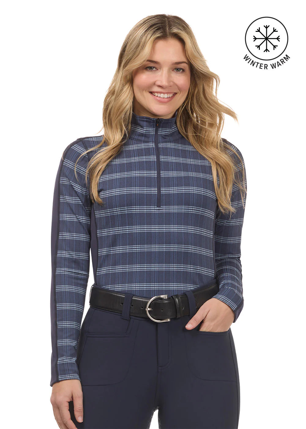 Stretch Plaid 1/4 Zip Shirt - Equine Exchange Tack Shop