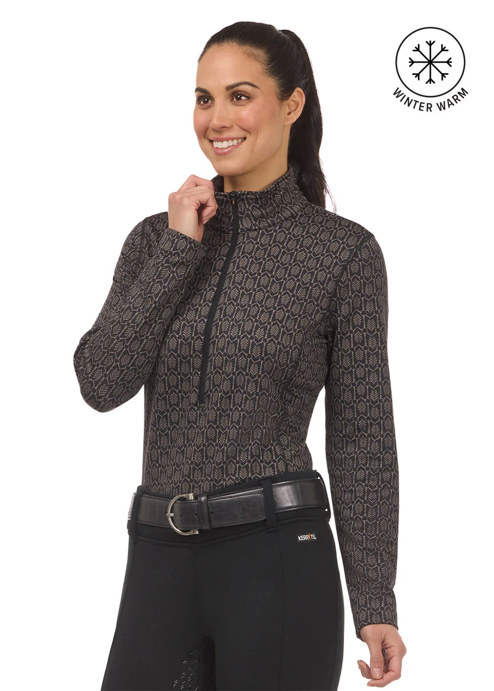 Snaffle Links Fleece Half Zip Shirt - Equine Exchange Tack Shop