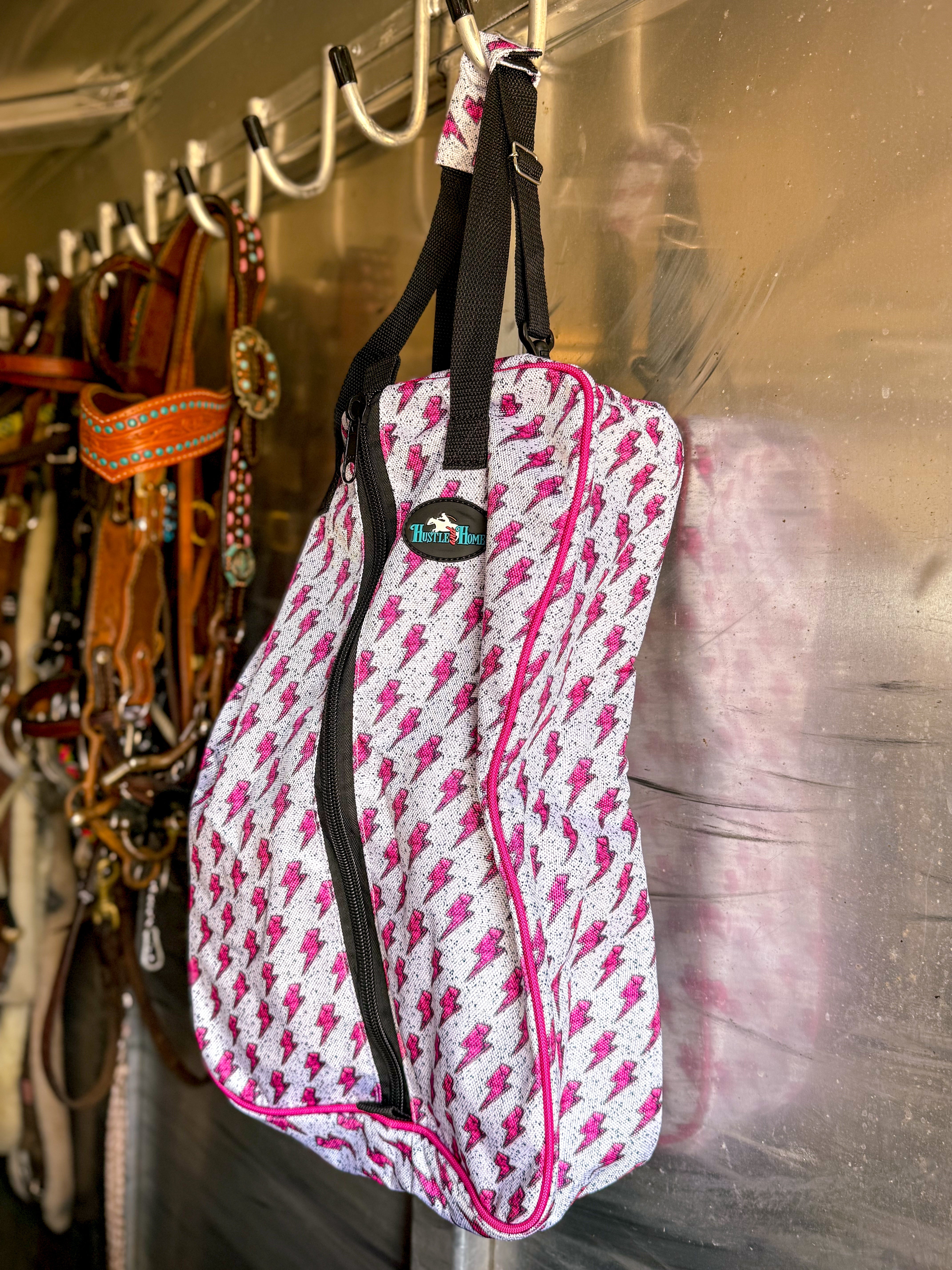 Luxury Tack Bag - Pink Bolt  