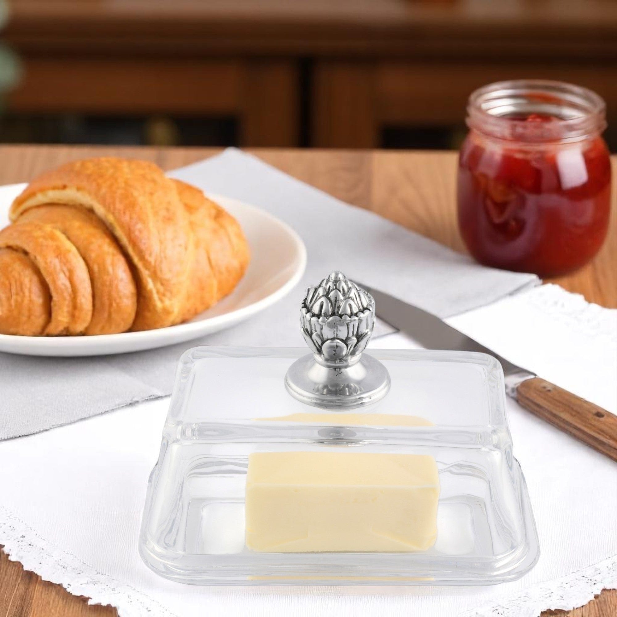 Glass Butter Dish - Concho  