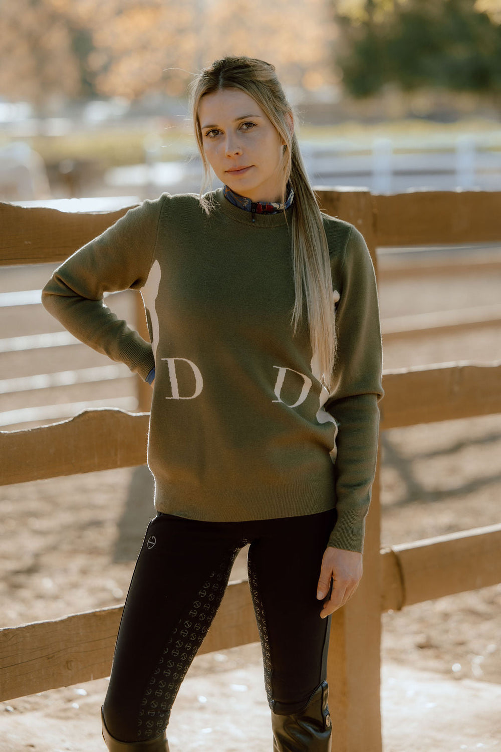 The Deinhardt HERITAGE Sweater - Vintage Green - Equine Exchange Tack Shop