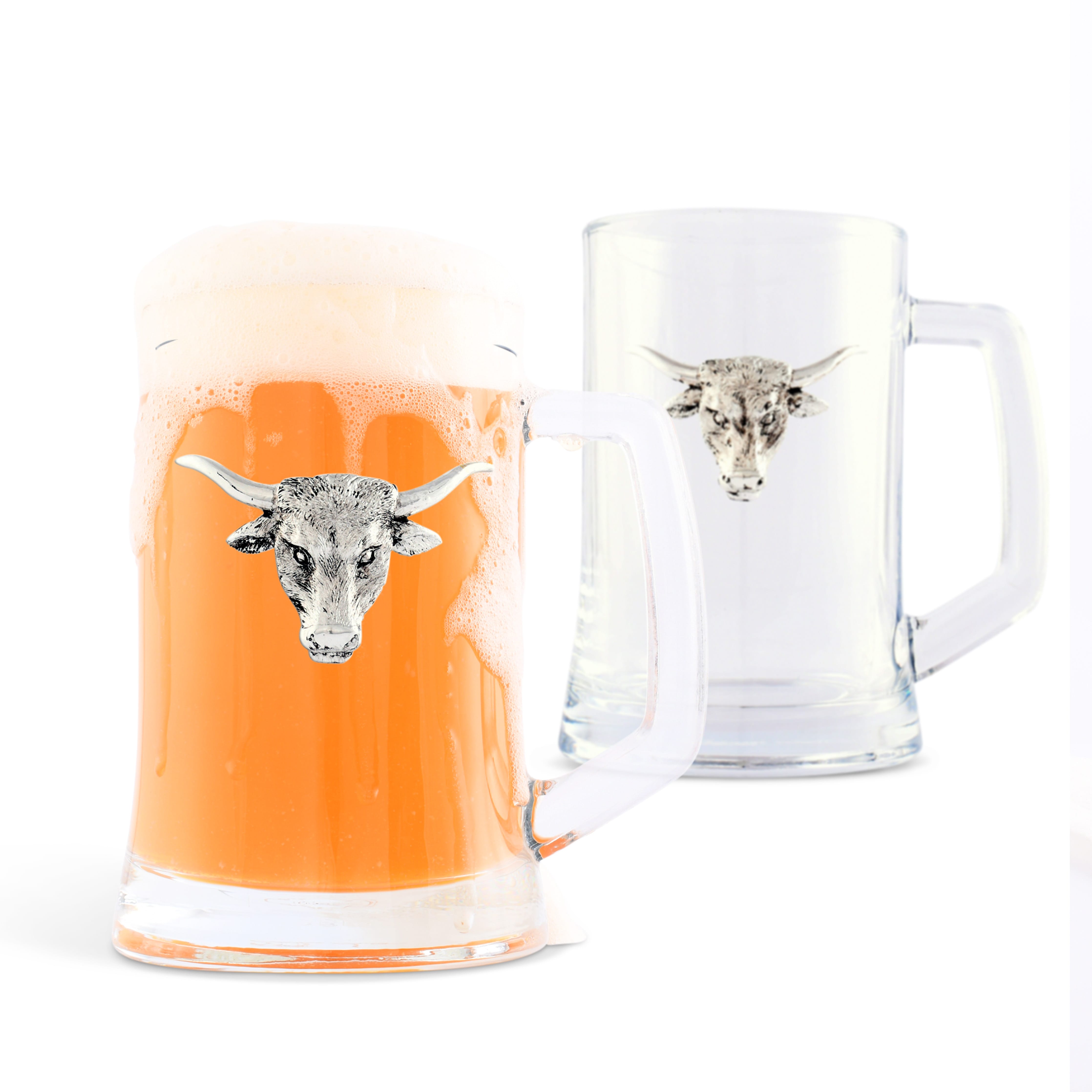 Longhorn Beer Mugs - Set of 2  