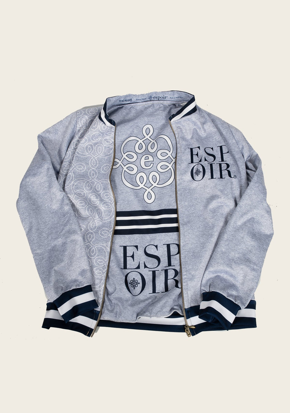 On SALE!!!  Espoir Melange Grey SPORT Bomber Jacket - Equine Exchange Tack Shop