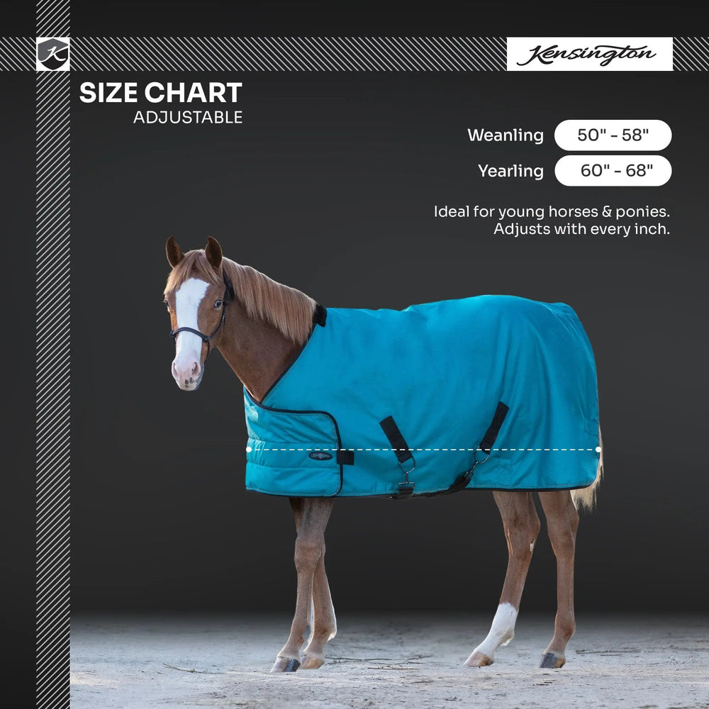 1200D 180G Medium Weight Waterproof & Breathable Adjustable Yearling Winter Turnout Blanket - Equine Exchange Tack Shop