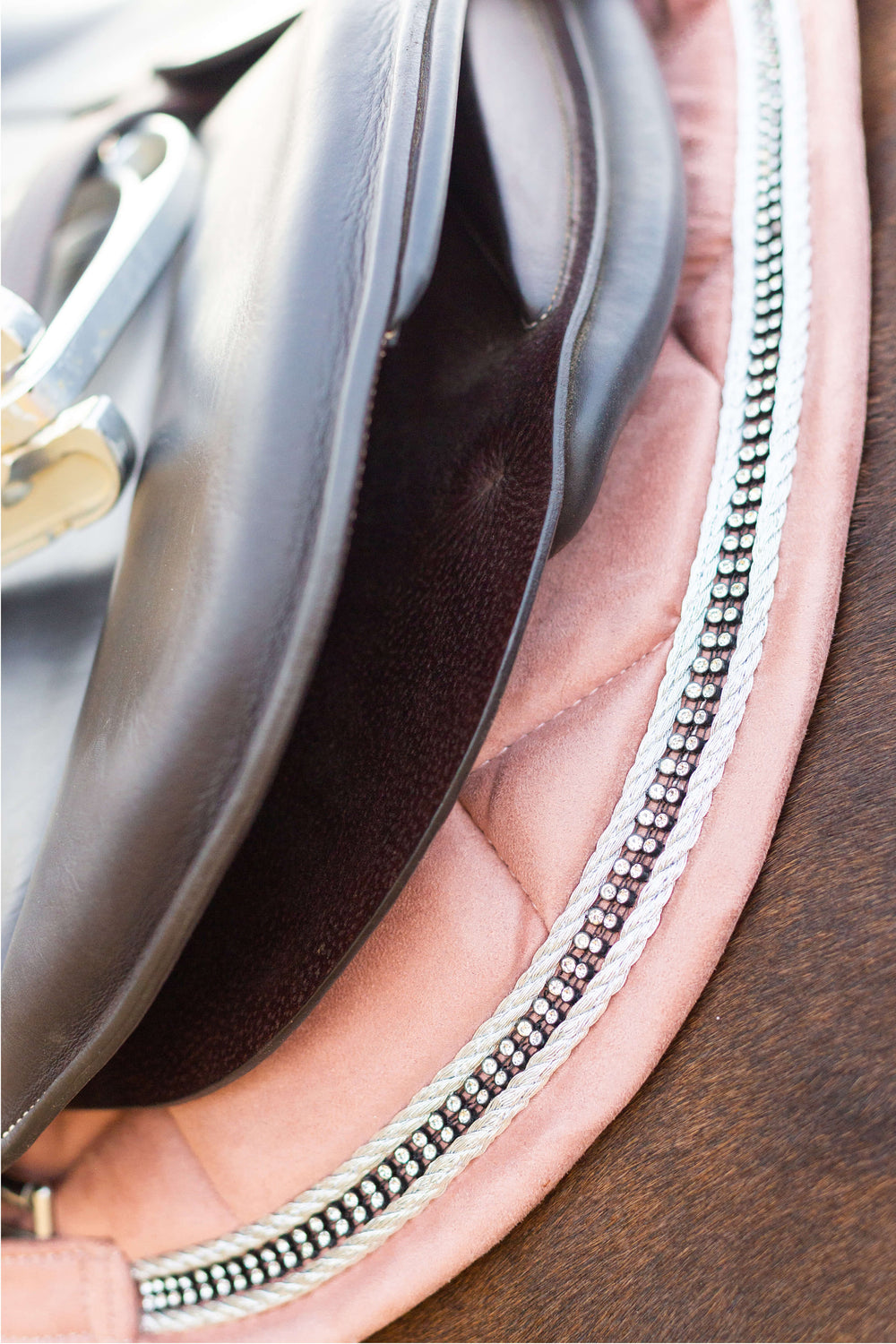 Powder Pink Suede Saddle Pad - Equine Exchange Tack Shop