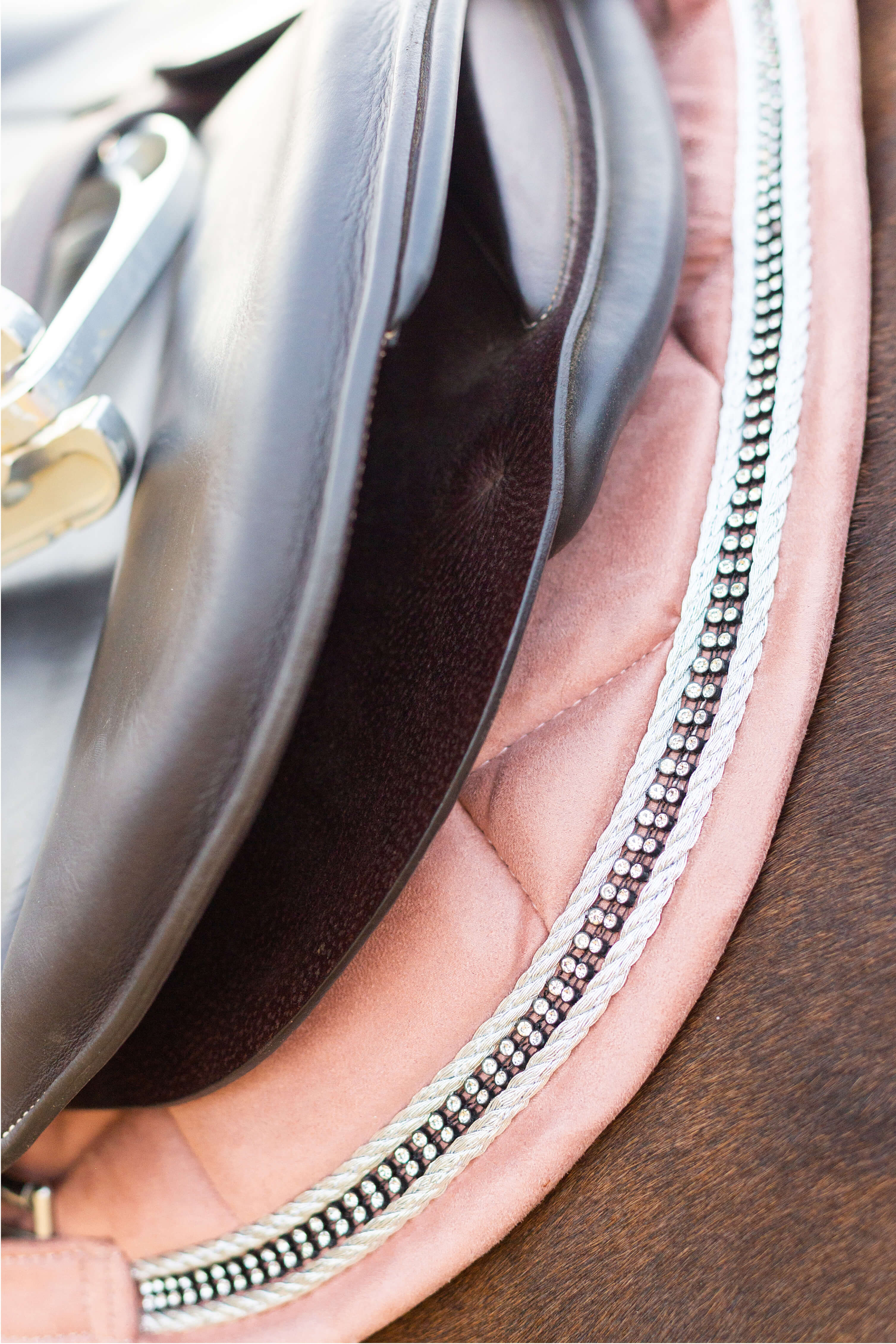 Powder Pink Suede Saddle Pad Set - Equine Exchange Tack Shop
