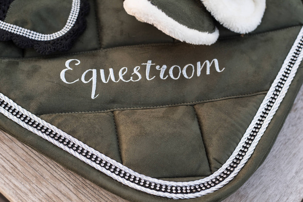 Sage Green Suede Saddle Pad Set - Equine Exchange Tack Shop