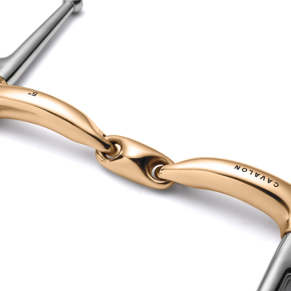 Full Cheek Lozenge Savor Gold Snaffle - Equine Exchange Tack Shop