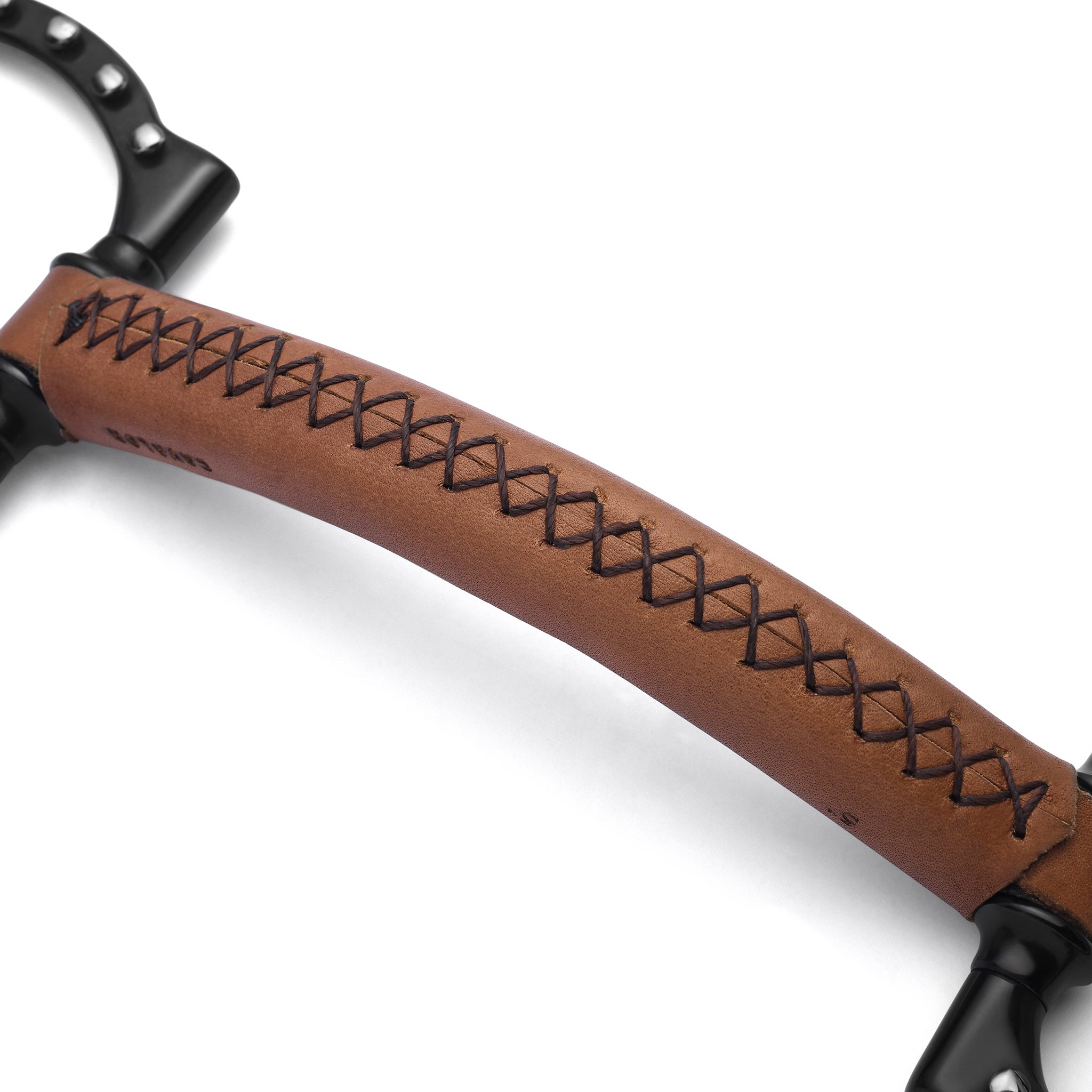 D-Ring Soft Leather Silver Dotted Snaffle - Equine Exchange Tack Shop