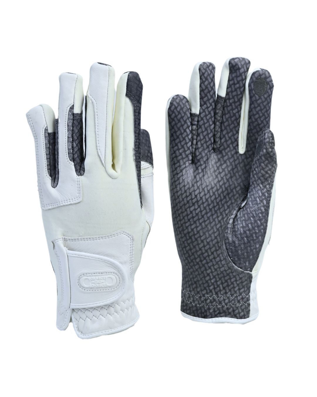 Oil-Tac Coppertech Leather Premium Riding Glove in White - Equine Exchange Tack Shop