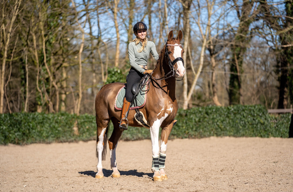 Teaparty Green Saddle Pad (Limited Edition) - Equine Exchange Tack Shop