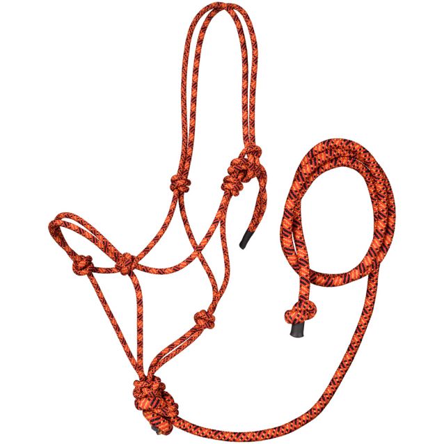 Tri-Color Rope Halter w/Lead