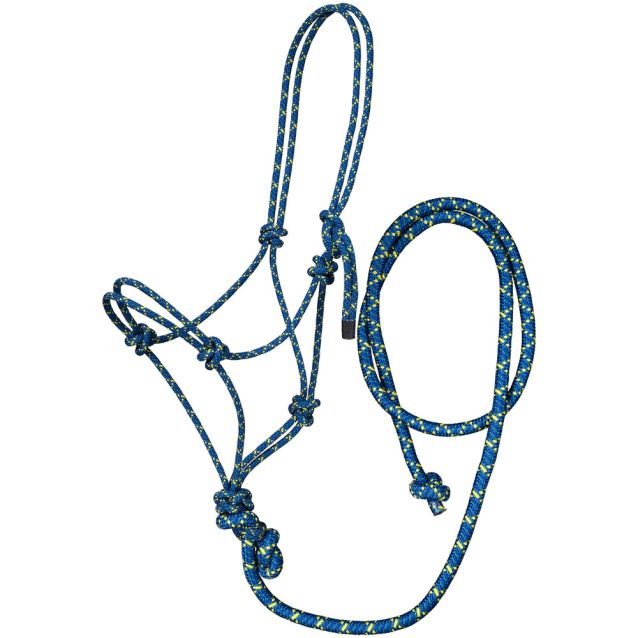 Tri-Color Rope Halter w/Lead