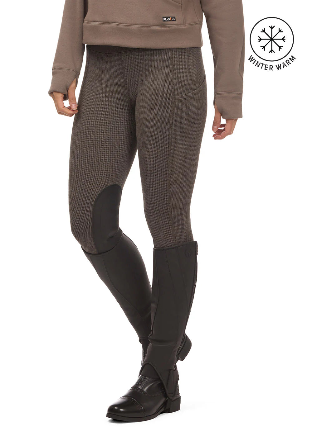 Fleece Lite Knee Patch Tights - Equine Exchange Tack Shop