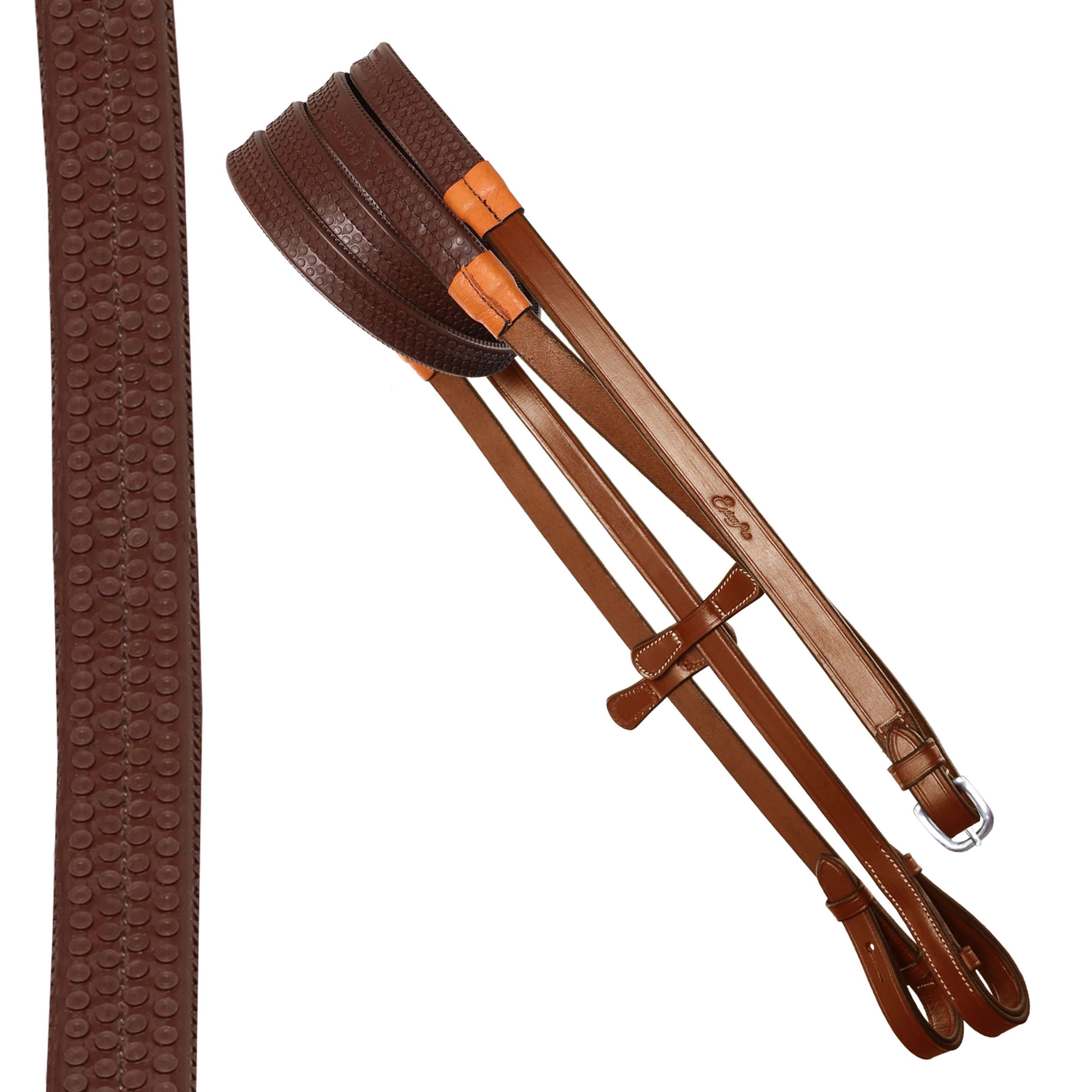 ExionPro Rubber Reins w/Leaf Style Stoppers - Equine Exchange Tack Shop