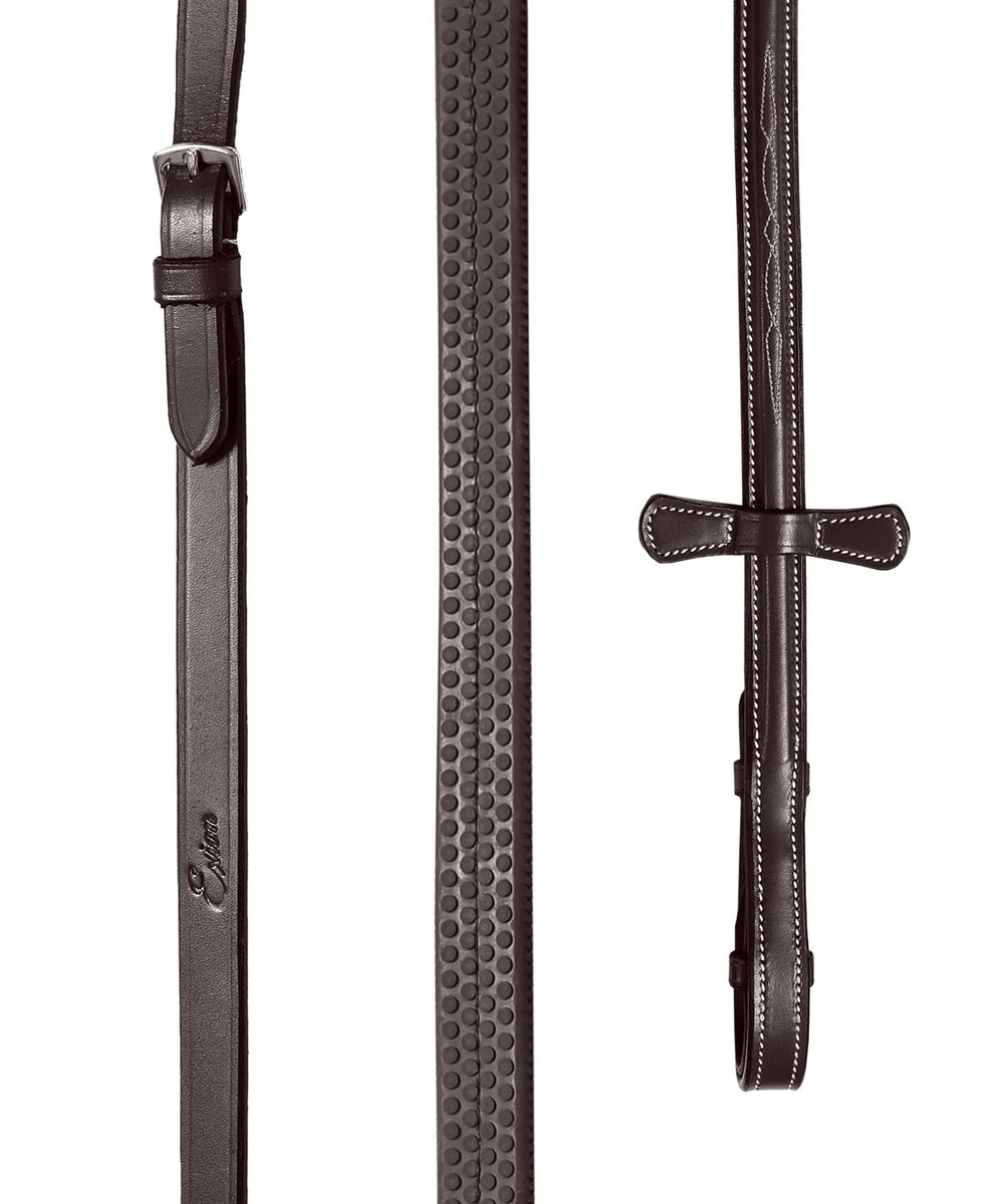 ExionPro Rubber Reins with Fancy Stitching - Equine Exchange Tack Shop