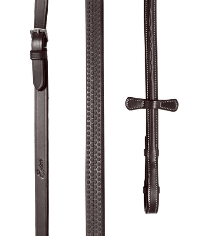 ExionPro Rubber Reins with Fancy Stitching - Equine Exchange Tack Shop