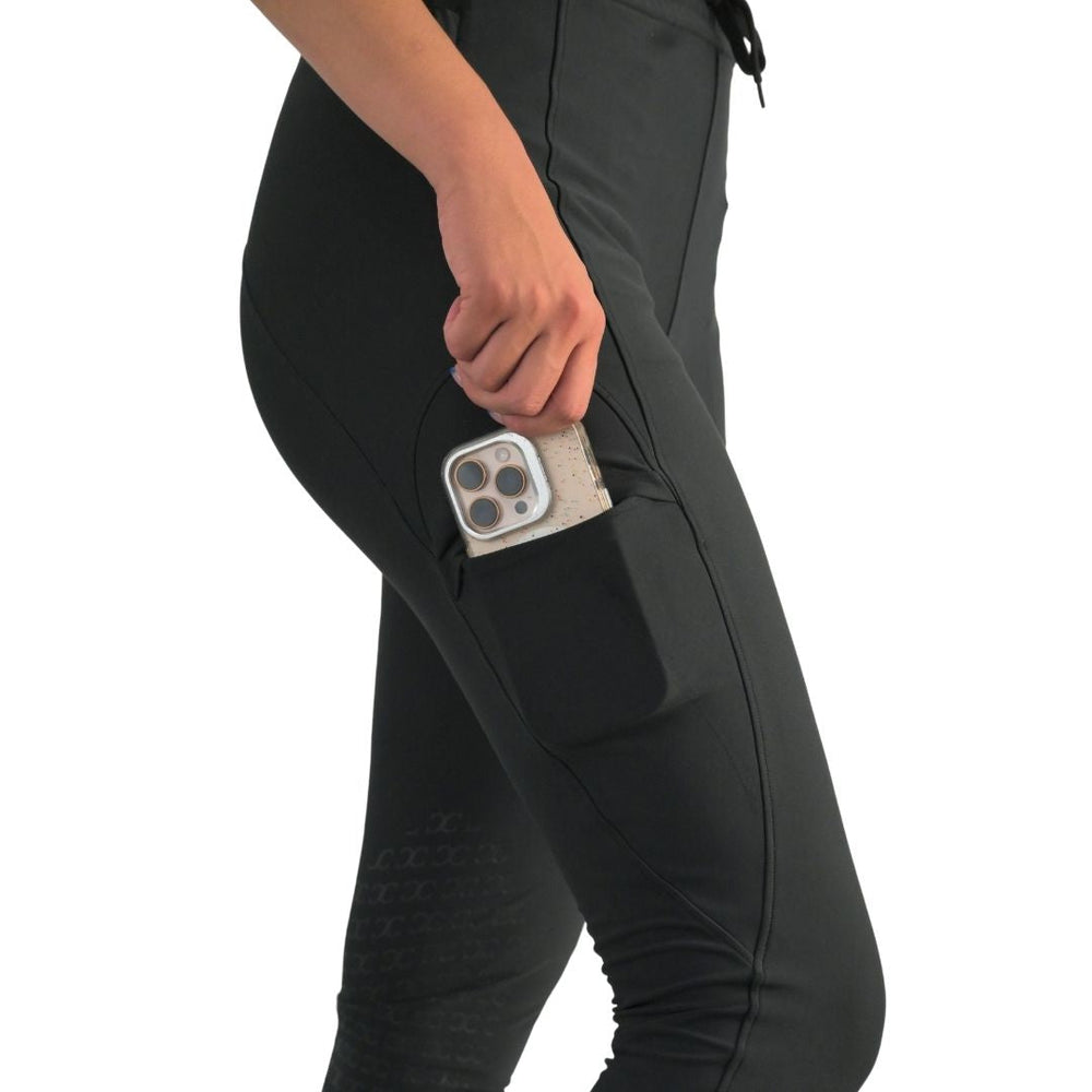 Drawstring Breeches in Black - Equine Exchange Tack Shop