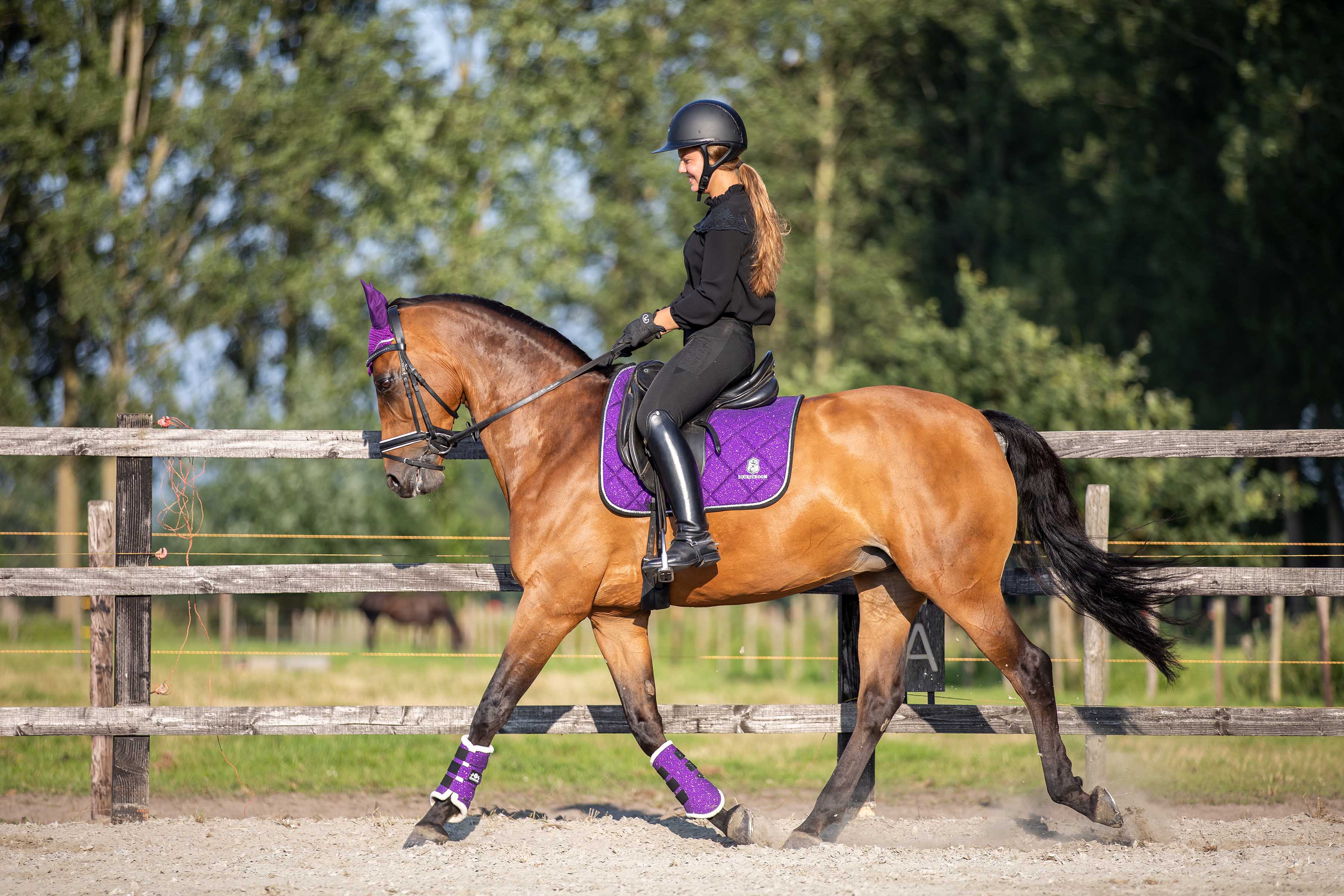 Purple Amethyst Saddle Pad Set