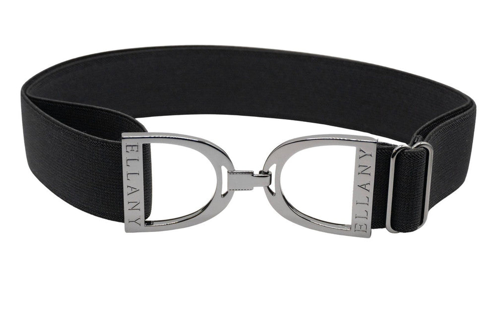 1.5" Elastic Belt - Black w/Gunmetal Stirrup - Equine Exchange Tack Shop