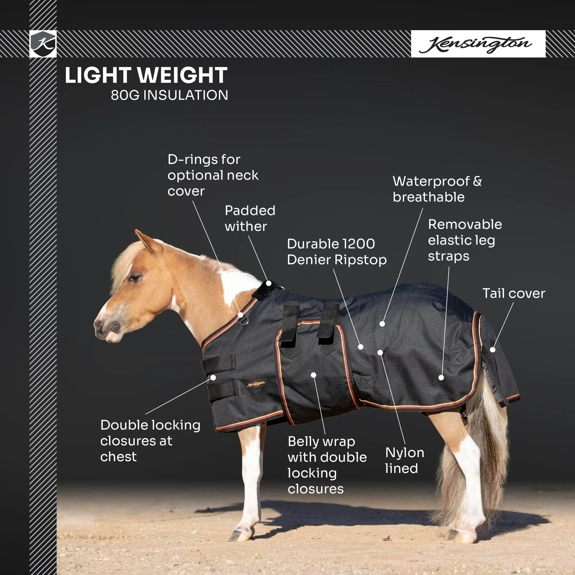 1200D 80G Waterproof Breathable MINI Turnout Blanket - Equine Exchange Tack Shop