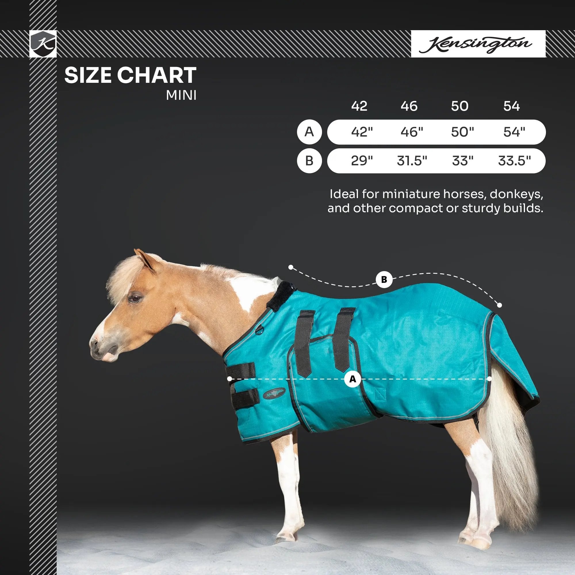 1200D 180G Medium Weight Waterproof & Breathable Mini Winter Turnout Blanket - Equine Exchange Tack Shop