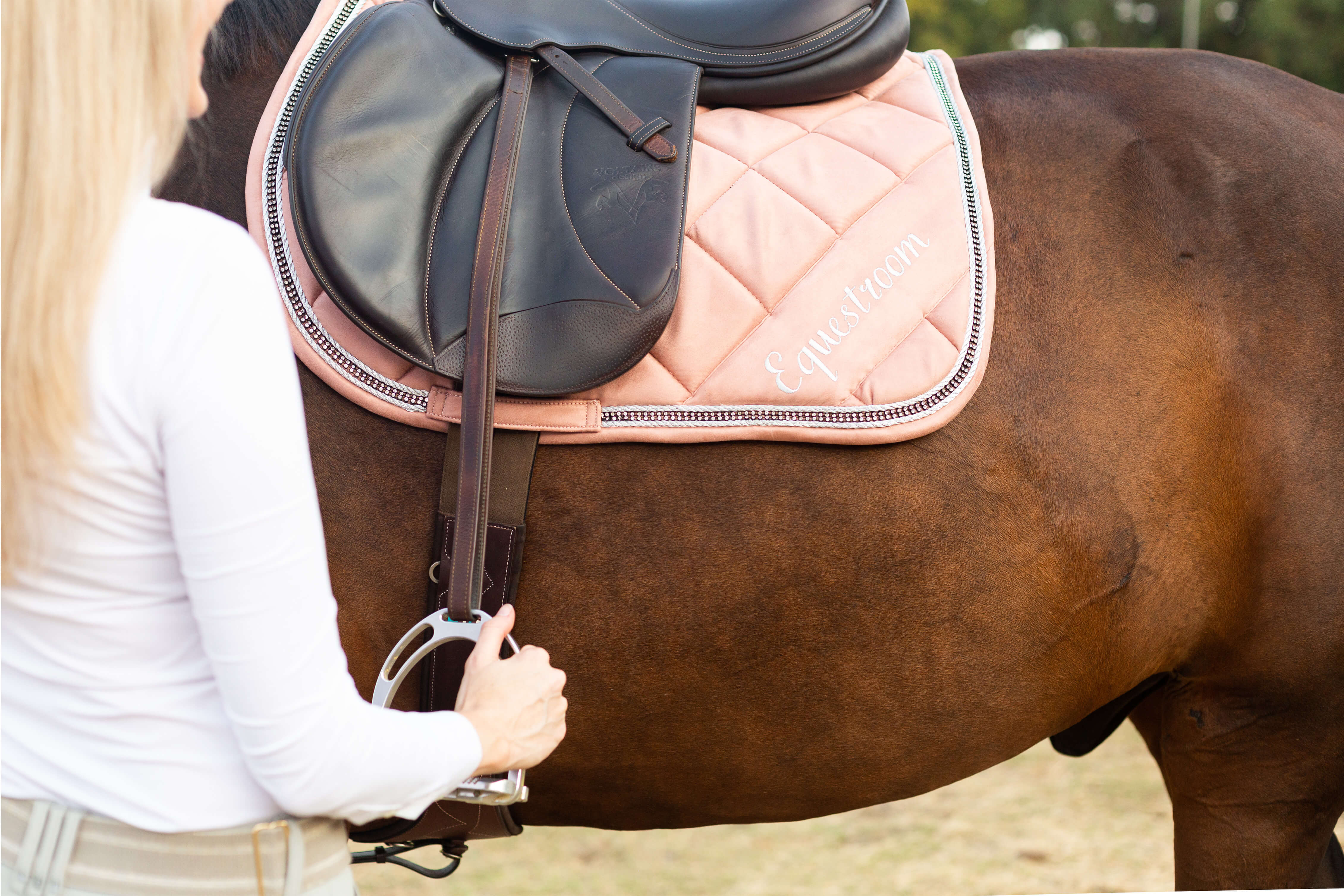 Powder Pink Suede Saddle Pad - Equine Exchange Tack Shop