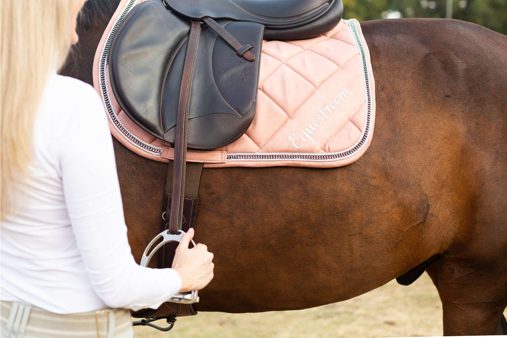 Powder Pink Suede Saddle Pad Set - Equine Exchange Tack Shop