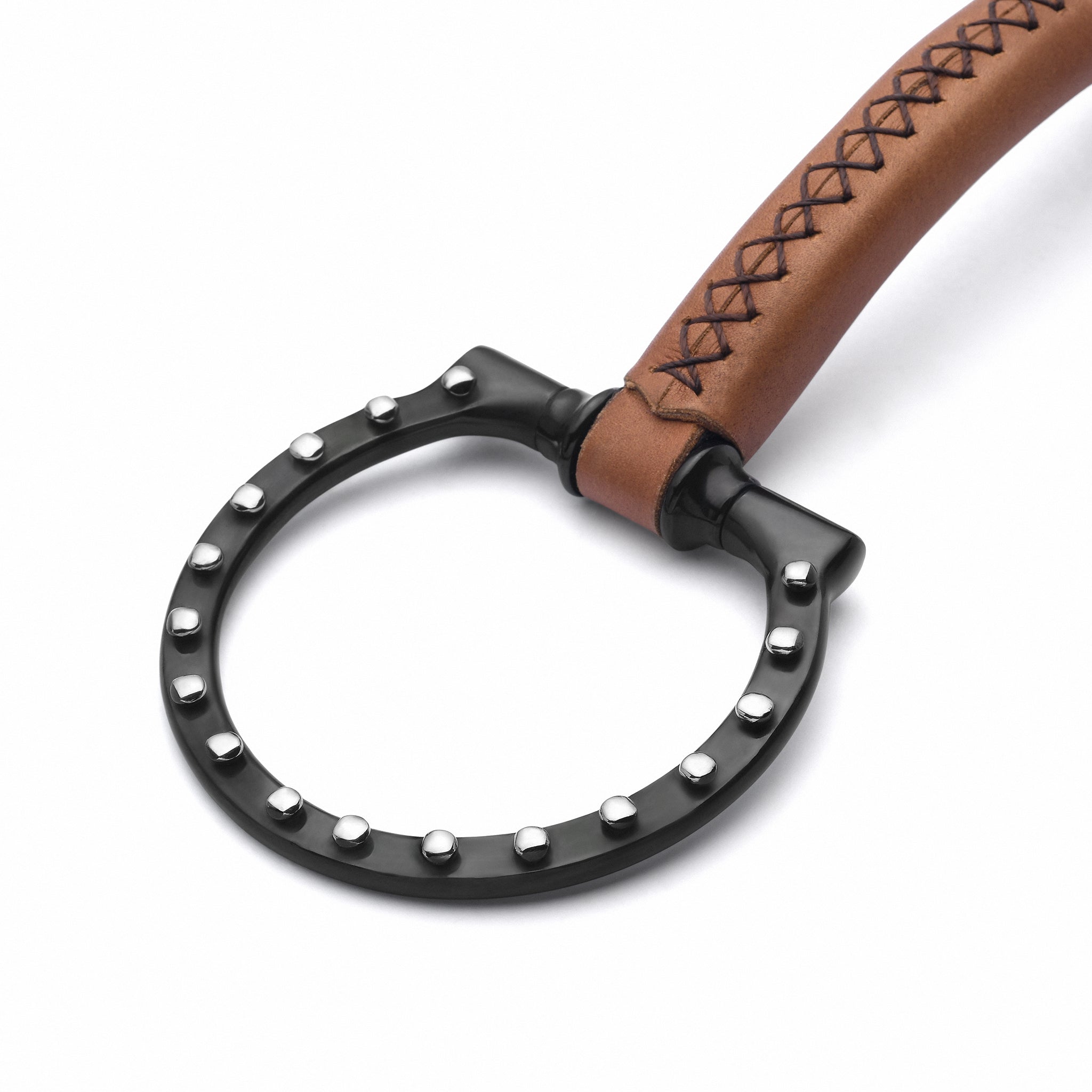 D-Ring Soft Leather Silver Dotted Snaffle - Equine Exchange Tack Shop