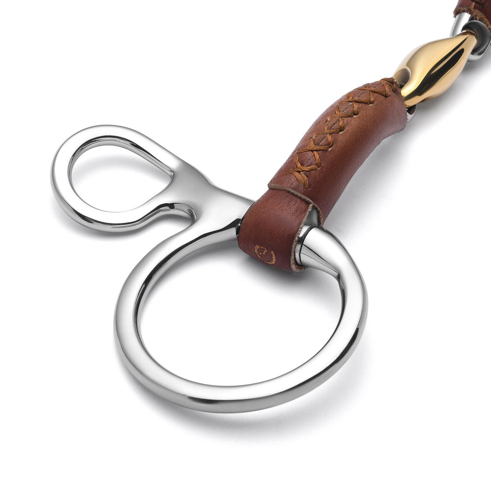 Baucher Lozenge Leather Covered Snaffle - Equine Exchange Tack Shop