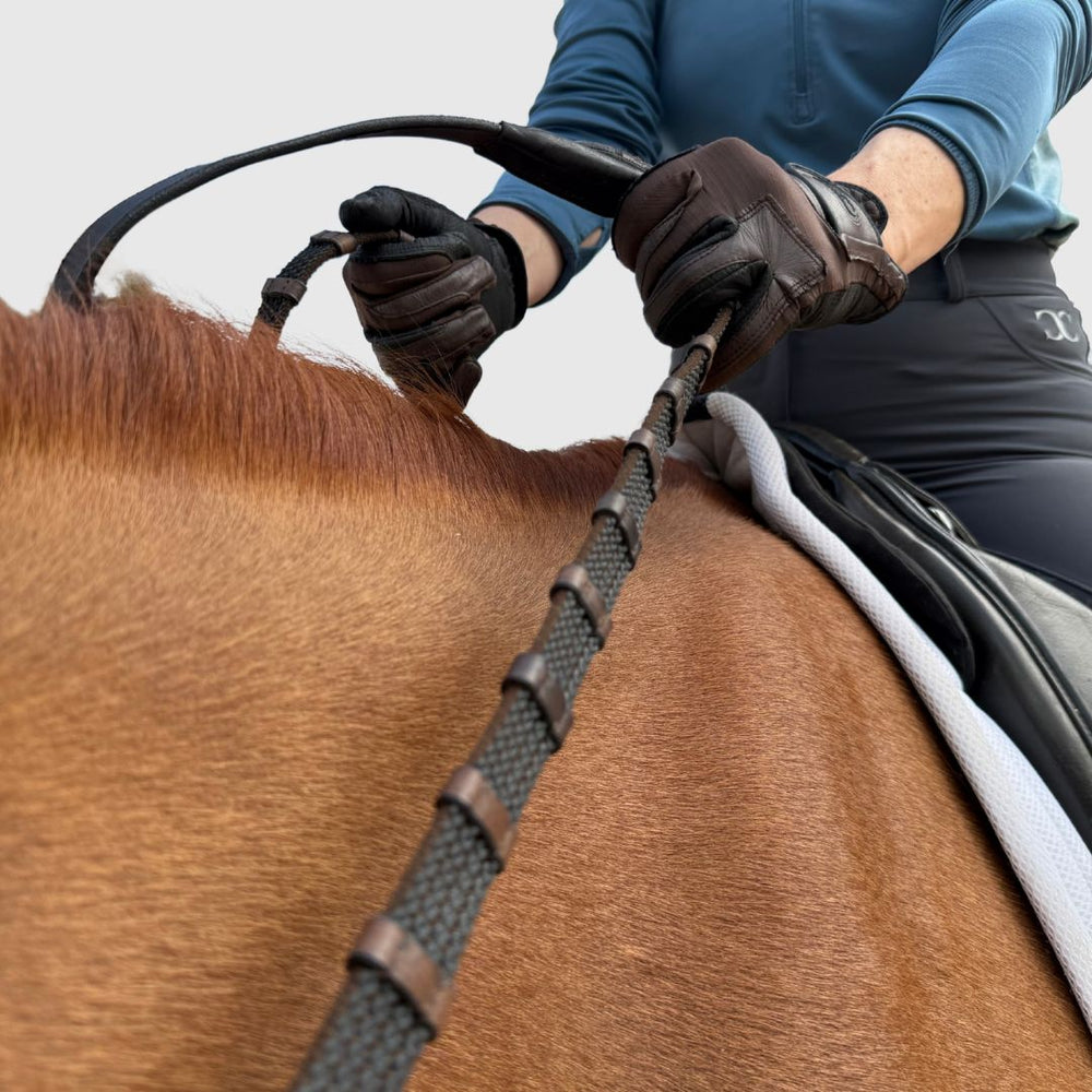 Sure Grip Rubber Rein with 1" Hand Stop - Equine Exchange Tack Shop
