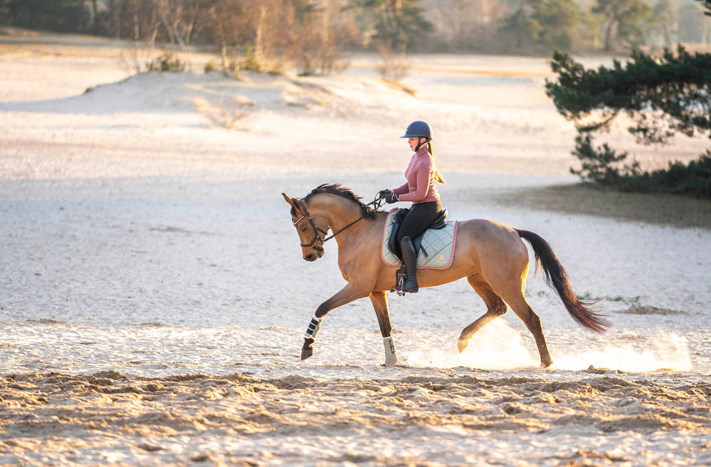 Teaparty Green Saddle Pad (Limited Edition) - Equine Exchange Tack Shop