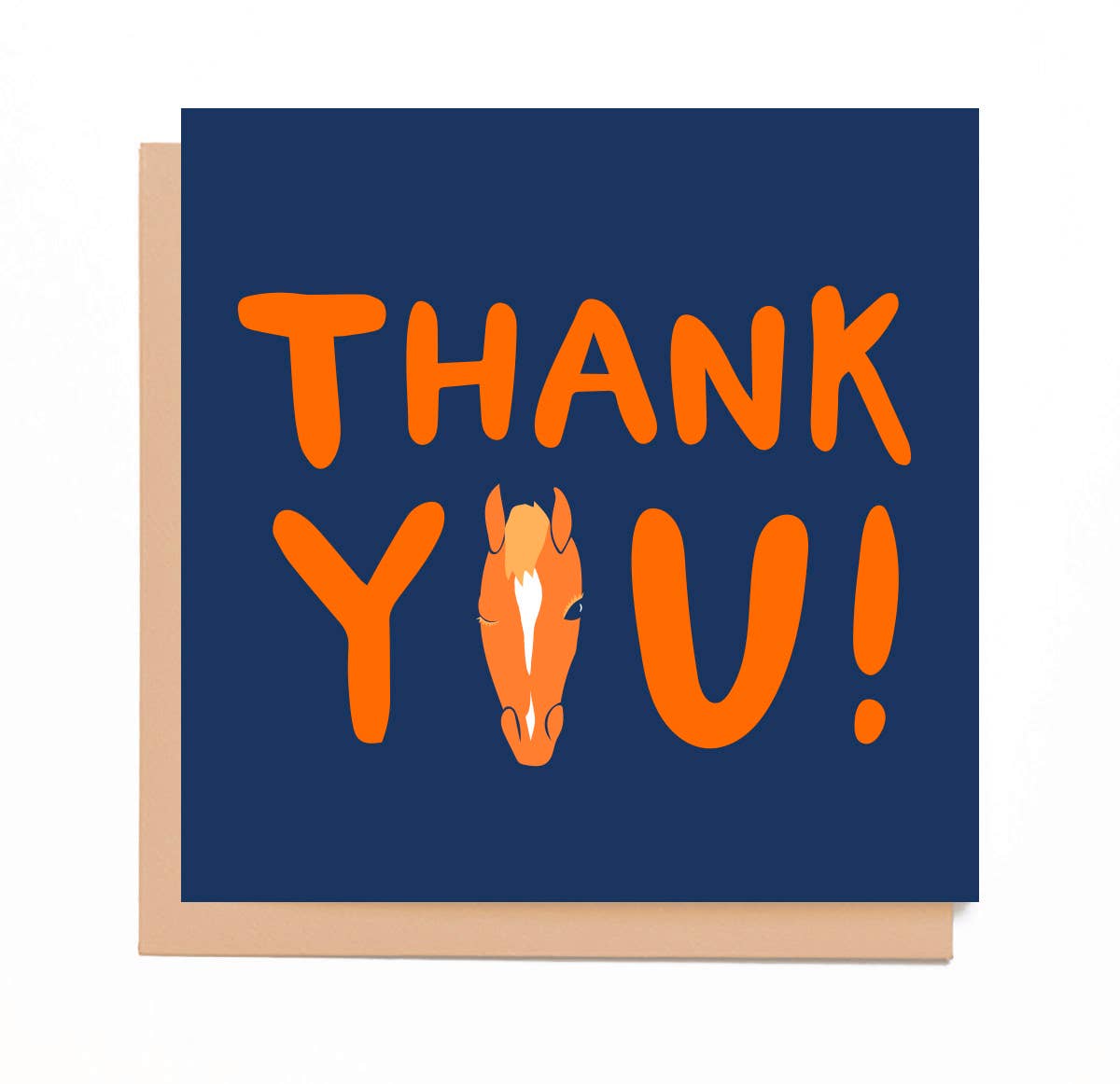Thank You Horse Head Card - Equine Exchange Tack Shop