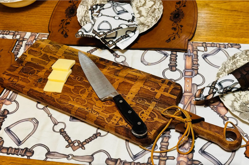 Snaffle Bit Engraved Charcuterie Board - Equine Exchange Tack Shop