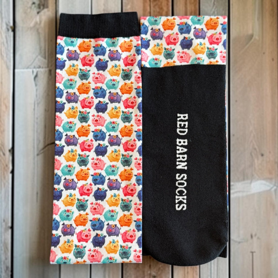 Piggy Party Boot Socks - Petite
