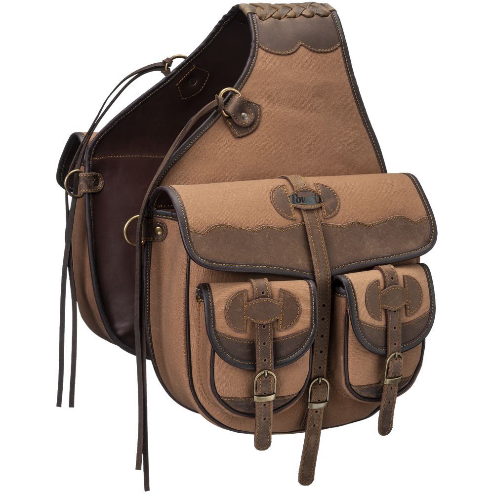 Canvas Saddle Bag W/ Leather Accents - Equine Exchange Tack Shop