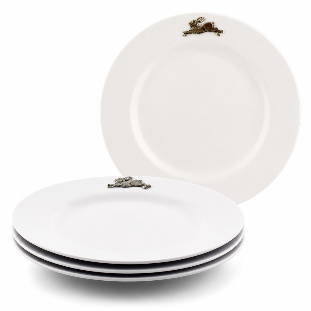 Bunny / Rabbit Melamine Lunch Plates - Set of 4  
