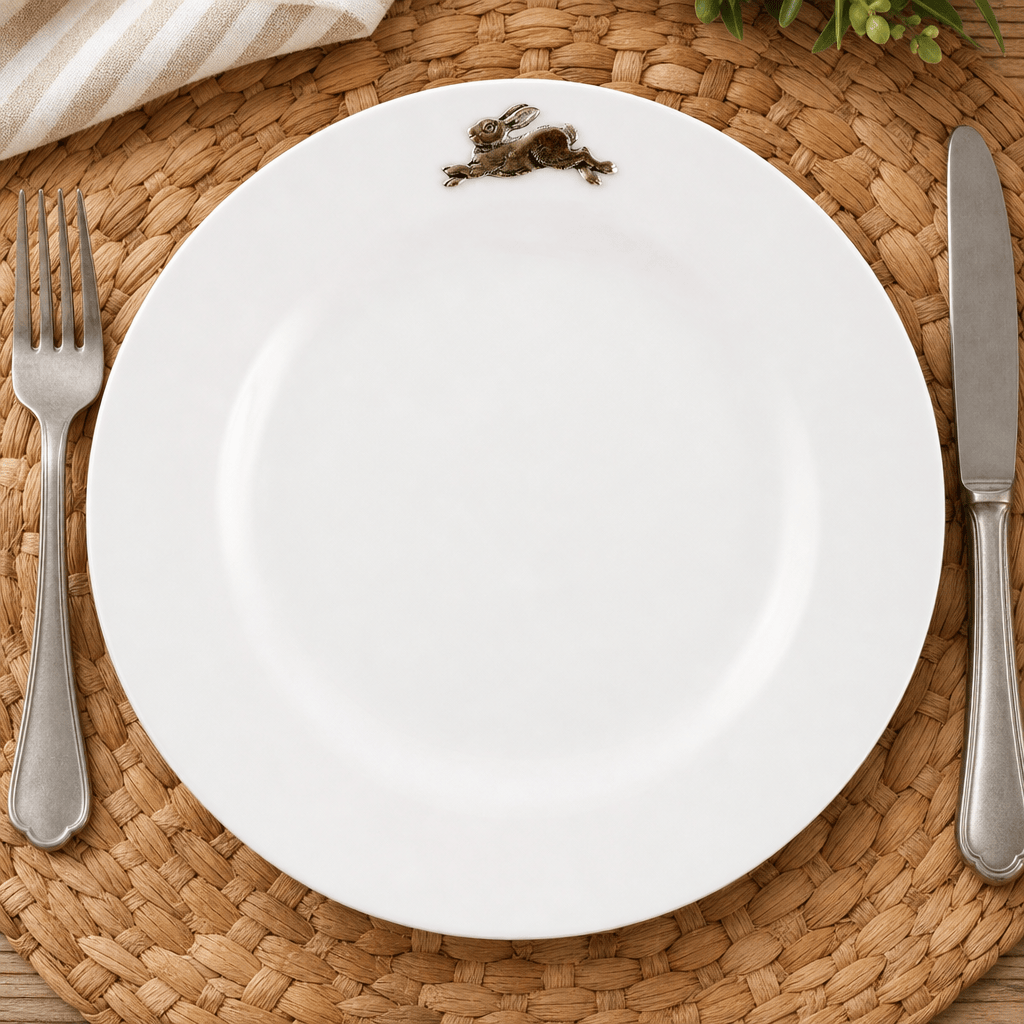 Bunny / Rabbit Melamine Lunch Plates - Set of 4