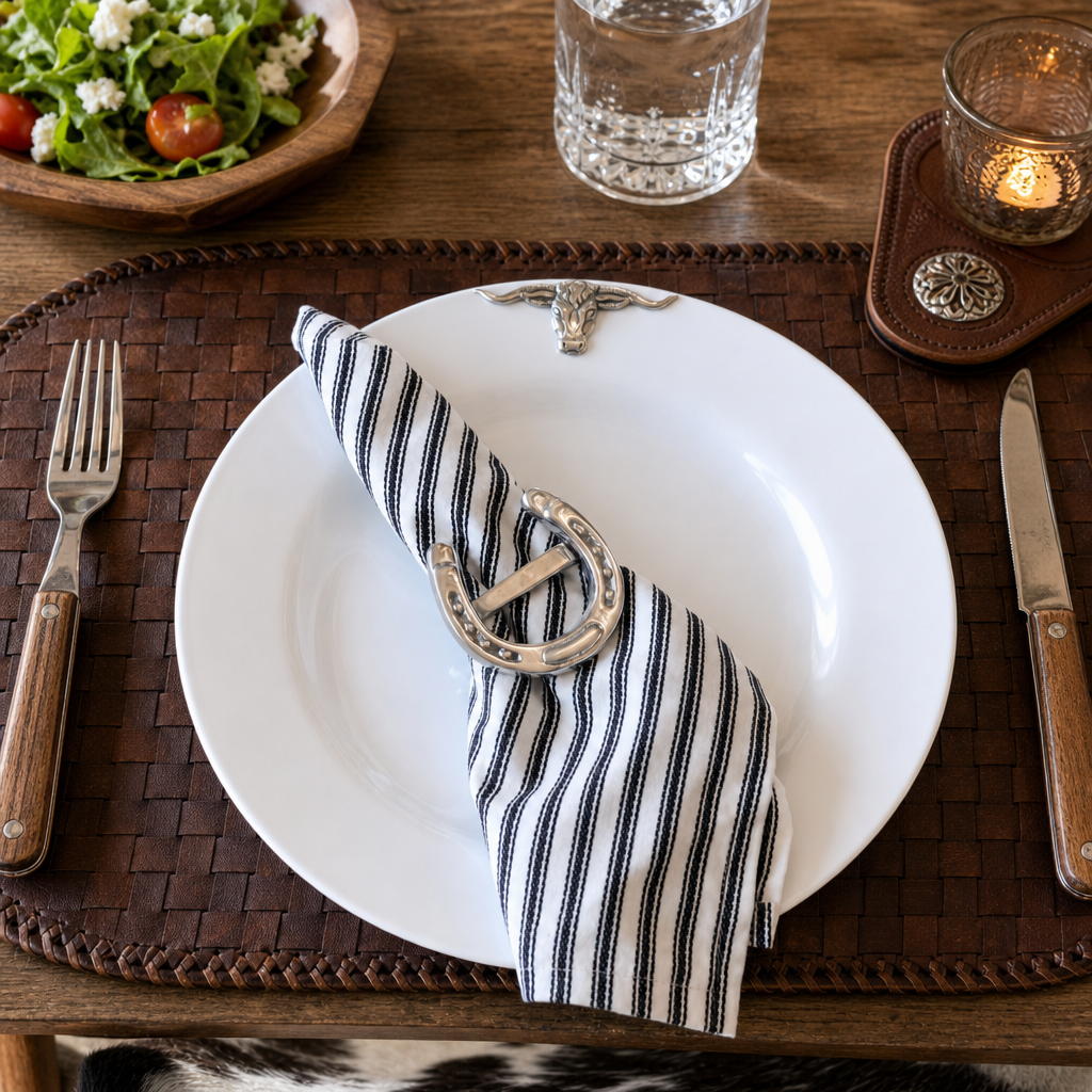 Longhorn Melamine Lunch Plates - Set of 4