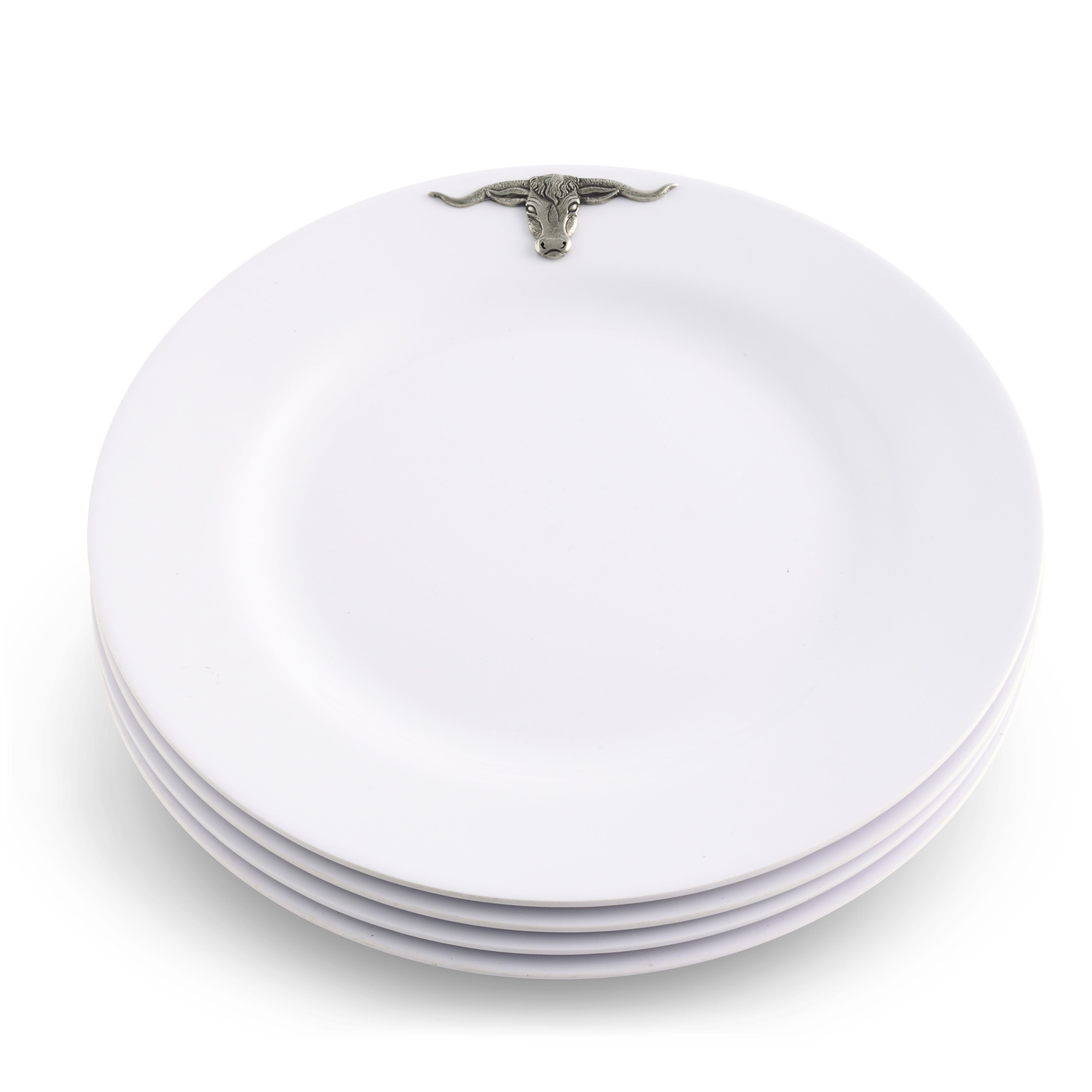 Longhorn Melamine Lunch Plates - Set of 4  