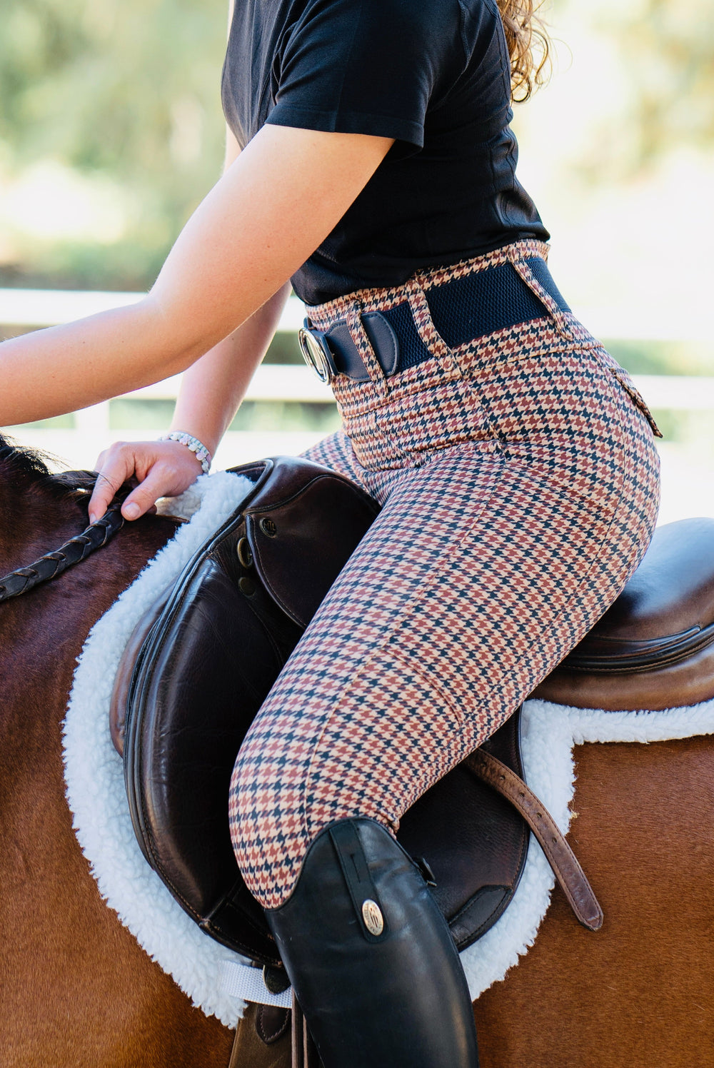 Athletic Breech - English Houndstooth - Equine Exchange Tack Shop