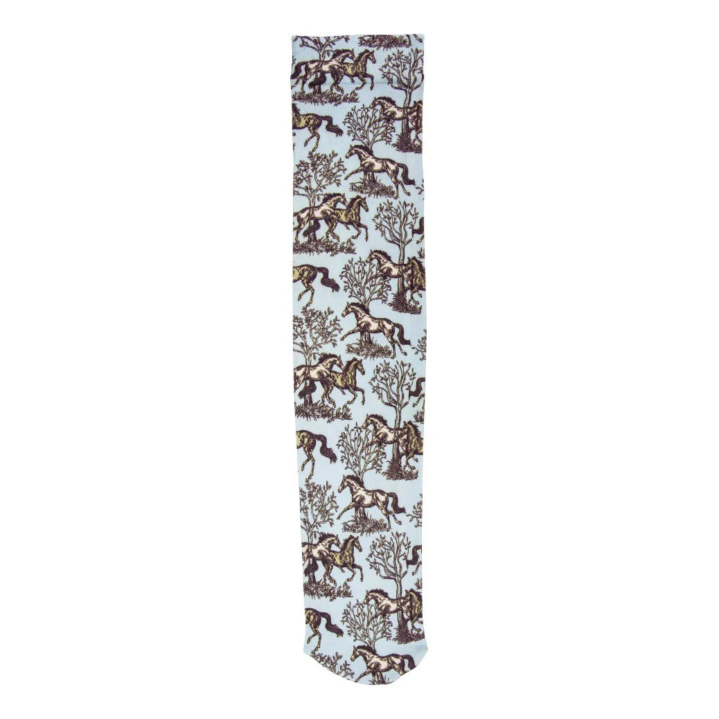 Lila Blue Toile Boot Socks