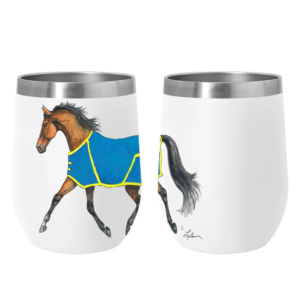 Lila Horse Wine Tumbler - Equine Exchange Tack Shop